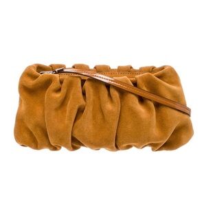 STAUD Elegant Suede Camel  Clutch Bag